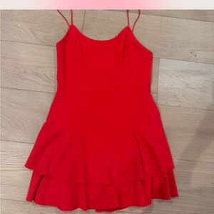 Alice and Olivia red mini dress